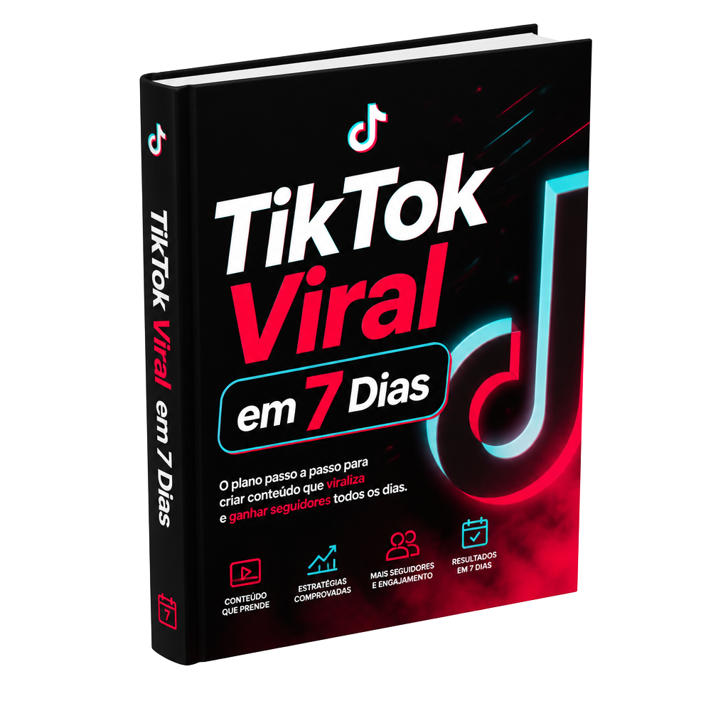 Mockup 3D do eBook TikTok Viral em 7 Dias